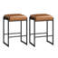 Tabourets de bar à hauteur de comptoir, cuir synthétique avec coutures-100855886