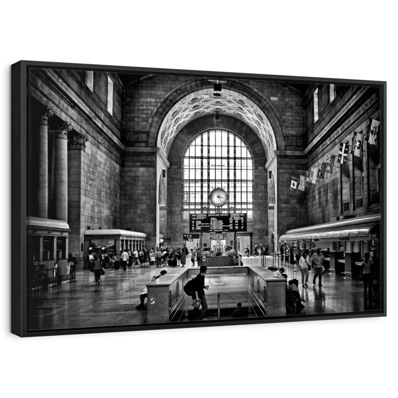 Toronto Union Station 15h23, Cadre flottant noir, 40 po x 27 po