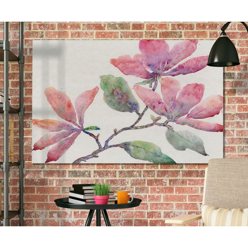«Flowering Branch I», reproduction, H 32 po x l 48 po x 1,5 po, Toile tendue