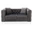 Causeuse contemporaine stylisée grise-99637094