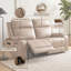 Canapé inclinable électrique Jasper 60 po en cuir avec port USB - Taupe-1477393842