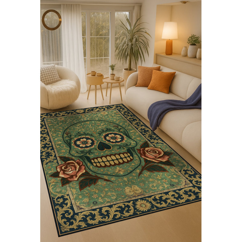 Tapis vert lavable Mosso, 2'6" x 4'11"