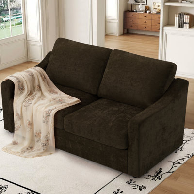67" Upholstered Loveseat Modern Sofa With Thickened Cushions, Comfy Chenille 2-Seater Couch With Wider Armrests For Bedroom, Apartment, Office