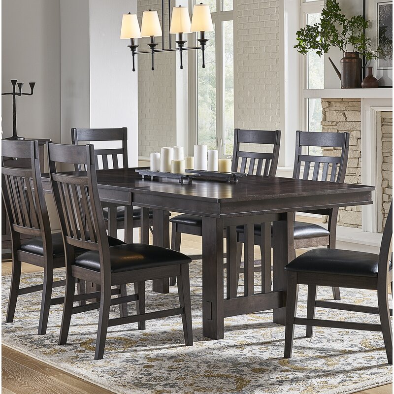 Gracie Oaks Rumbell Extendable Solid Wood Dining Table | Wayfair