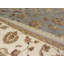 Tapis en laine bleu/beige 7 pi 11 po x 9 pi 11 po one-of-kind à la main noué la Sylvie