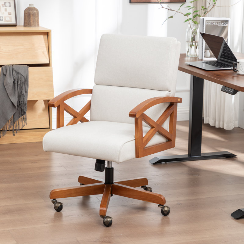 Chaise de bureau Jamestown Mid-Century, Beige