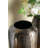 7X7x17" Aluminum Layered Chisel Oval Vase
