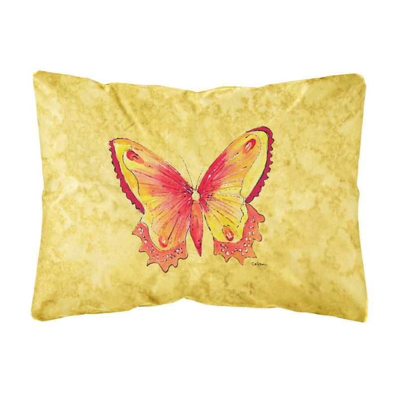 Butterfly Outdoor Reversible Throw Pillow