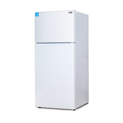 BLACK+DECKER 18.1 Cu. Ft. Top Mount Refrigerator with Freezer, 2 Door Refrigerator with Top Freezer and Adjustable Temperature Control, Full Size Fridge, ENERGY STAR Certified, BR1810HW, White