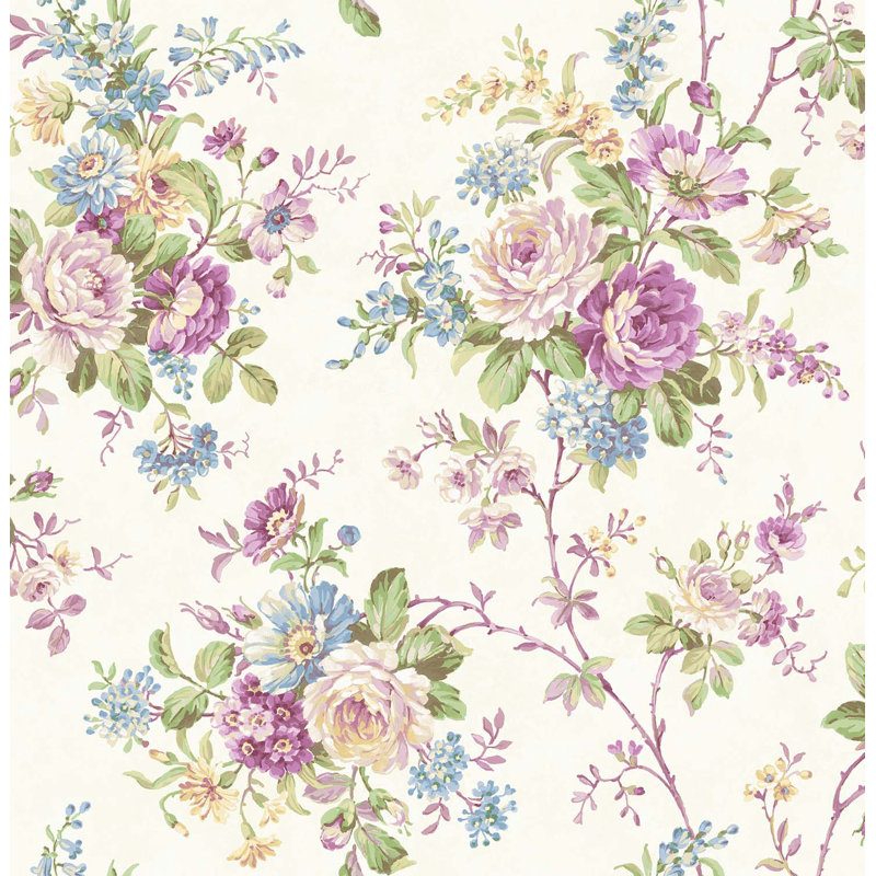 Bauerle 10m x 53cm Wallpaper Roll, Purple