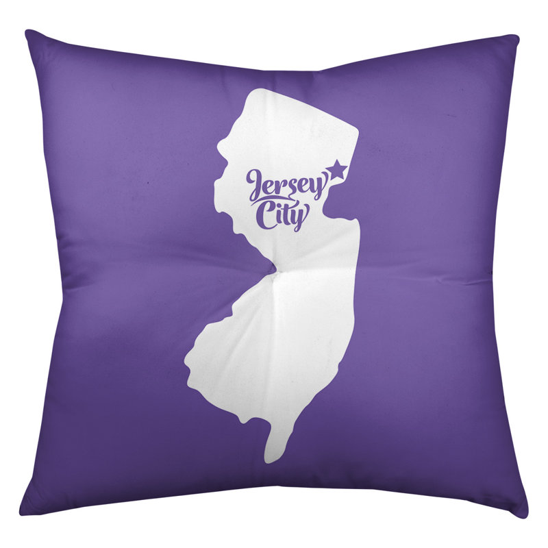 Coussin de plancher touffeté, 26 po x 26 po, Mauve, Jersey City