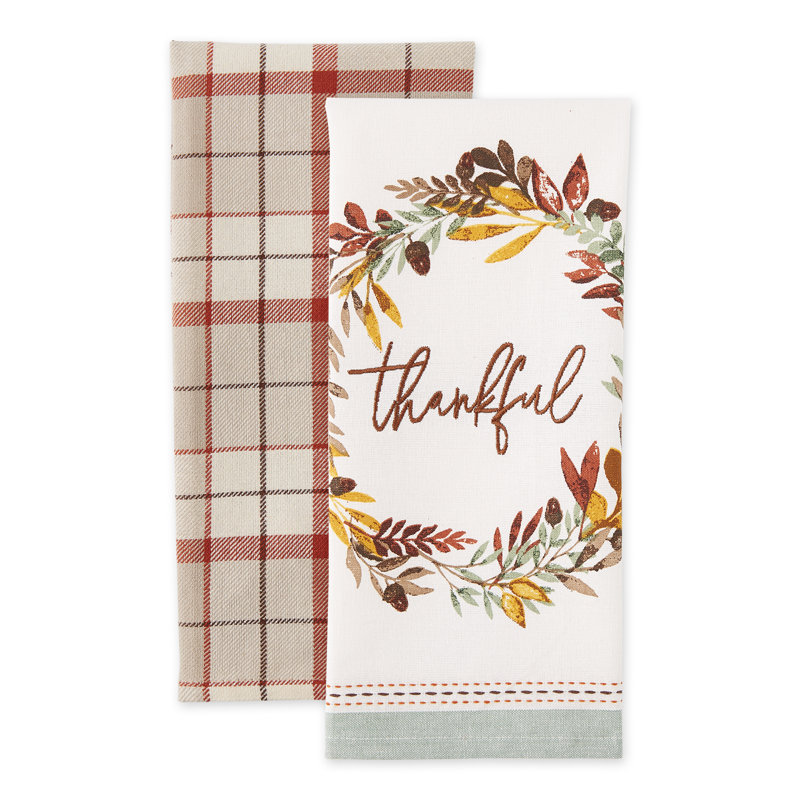 Cotton Plaid Waffle Dish Cloth Kitchen Towel