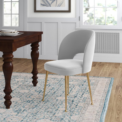 Chaise en velours Rizo Cognac