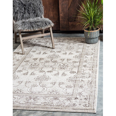 Tapis oriental ivoire / gris Mcenroe