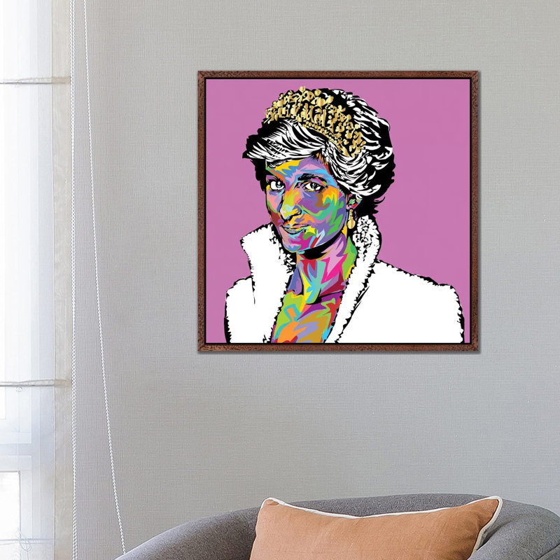 Diana by Technodrome1 - Print on Canvas, 66.04 cm H x 66.04 cm W, Classic Brown Wood Framed