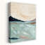 Abstrait paysage côtier abstrait, art mural moderne et paisible
