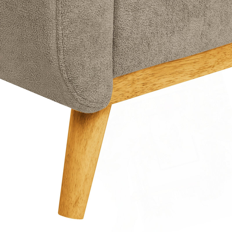 Canapé rembourré Mid-Century, Kaki