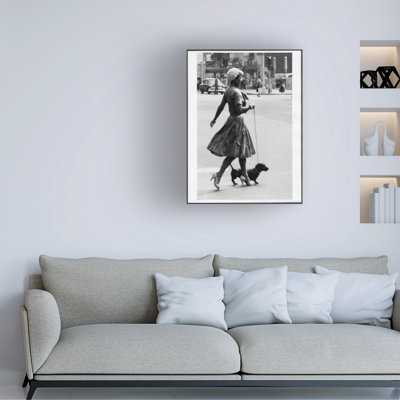 Vintage Apple Collection Walk The Dog I Canvas Art