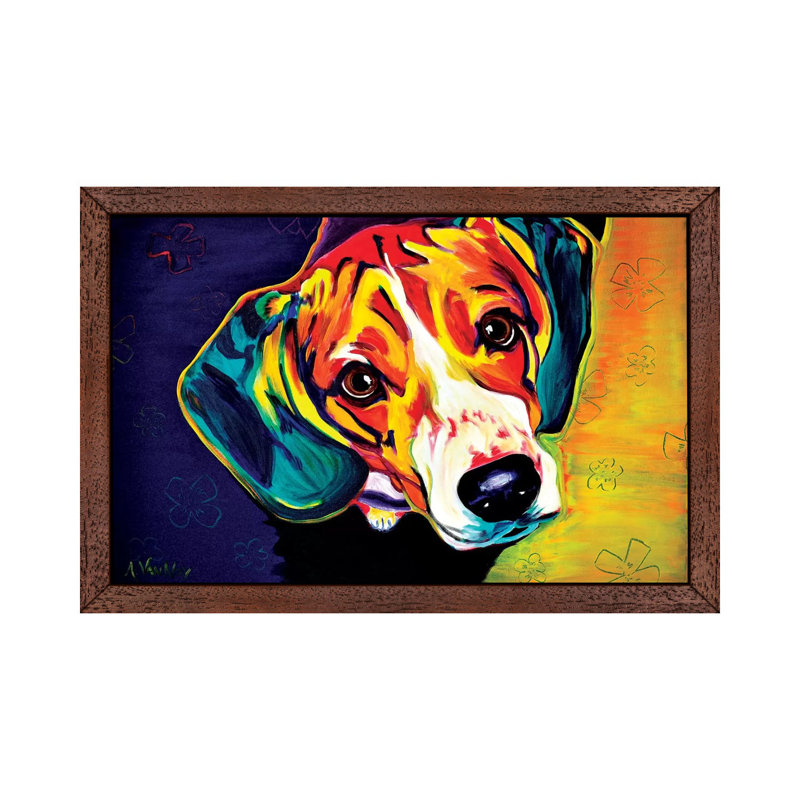 Beagle Bailey - Print on Canvas, 66.04 cm H x 45.72 cm W, Brown Framed