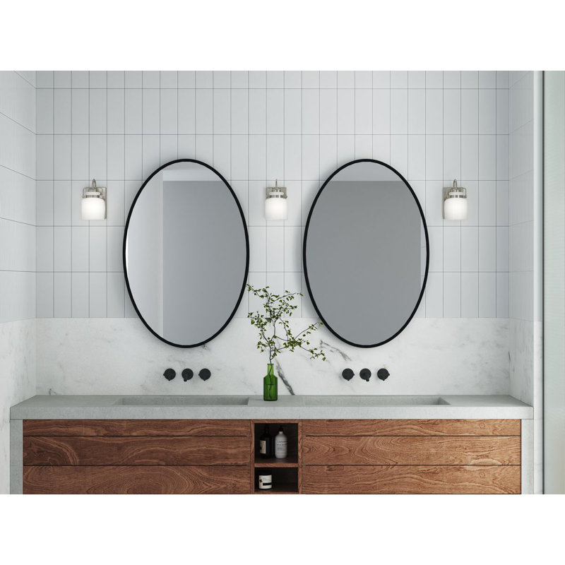 Dimmable Bath Sconce, Brushed Nickel