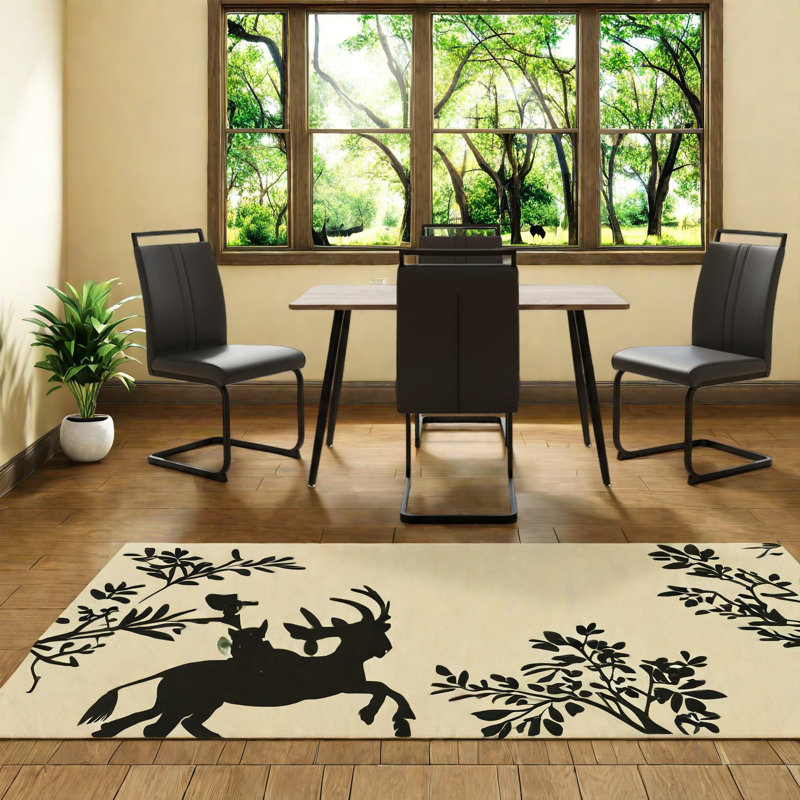 Ensembles de table de salle à manger en bois MDF durable avec chaises en polyuréthane, conception moderne pour la cuisine à domicile
