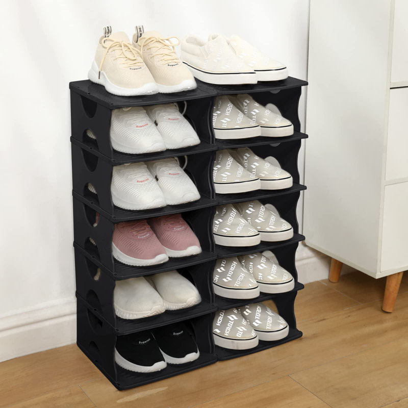 Range-chaussures 6 paires, Blanc