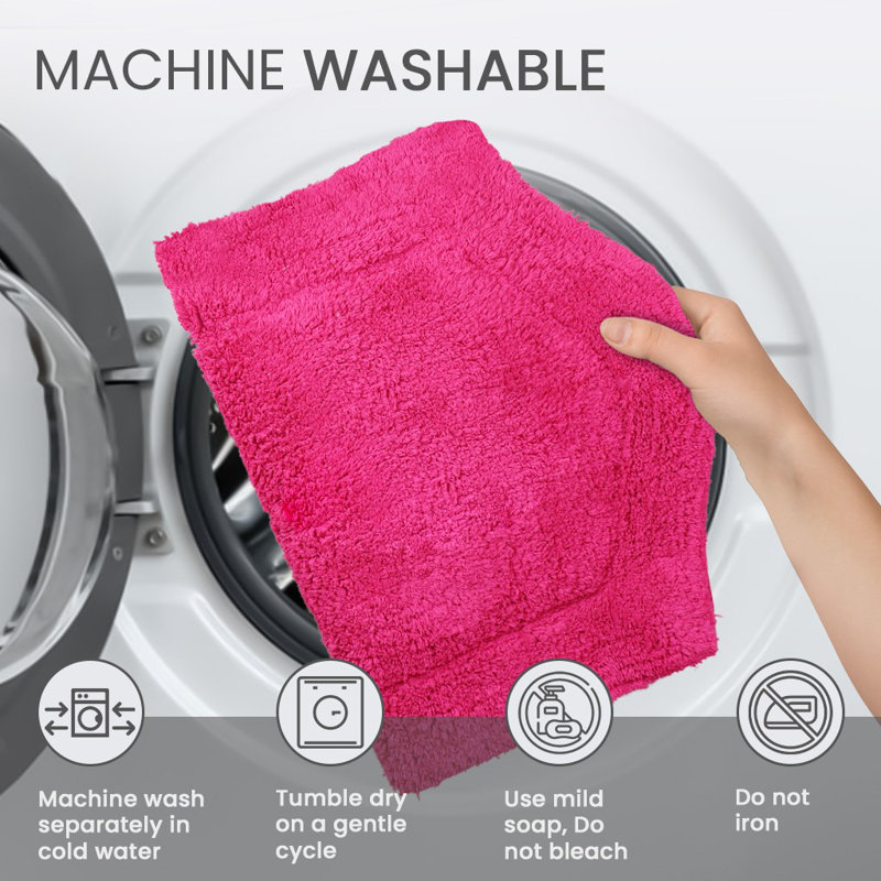 Tapis de salle de bain, Rose millennial, Rond 30 po