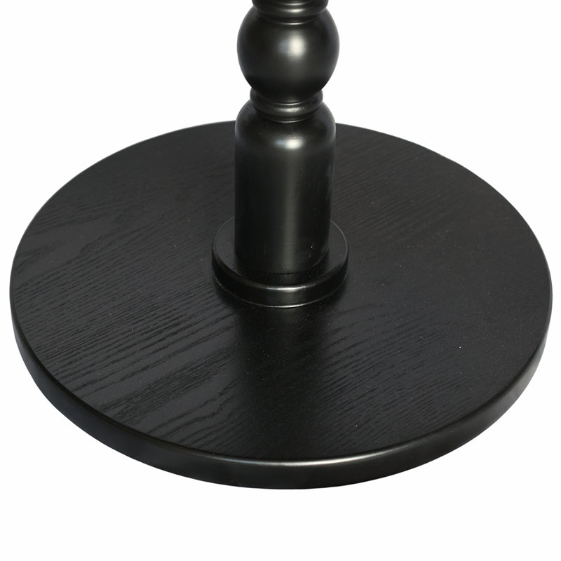 Accent Round Table, Antique Black