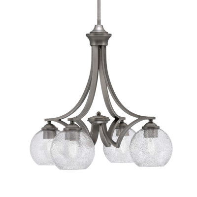 Lustre 4 lumières Zilo avec verre fumé 5,75 po Zilo