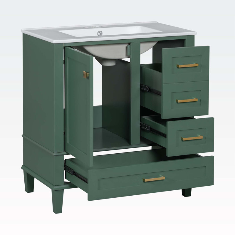 Rangement pour salle de bain Strade, Vert