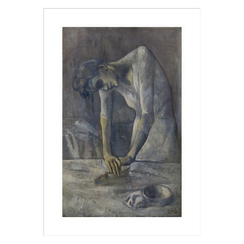«Woman Ironing» par Pablo Picasso, impression giclée sur cadre, H 29,5 po x l 20,93 po