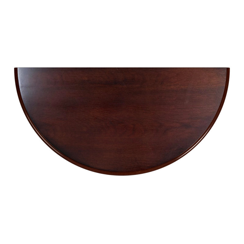 Bellini Demilune Console Table, Dark Cherry
