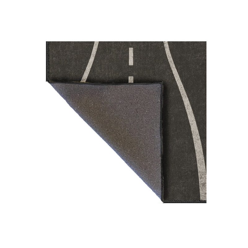 Tapis gris tissé Mosso, 4'11" x 9'10"