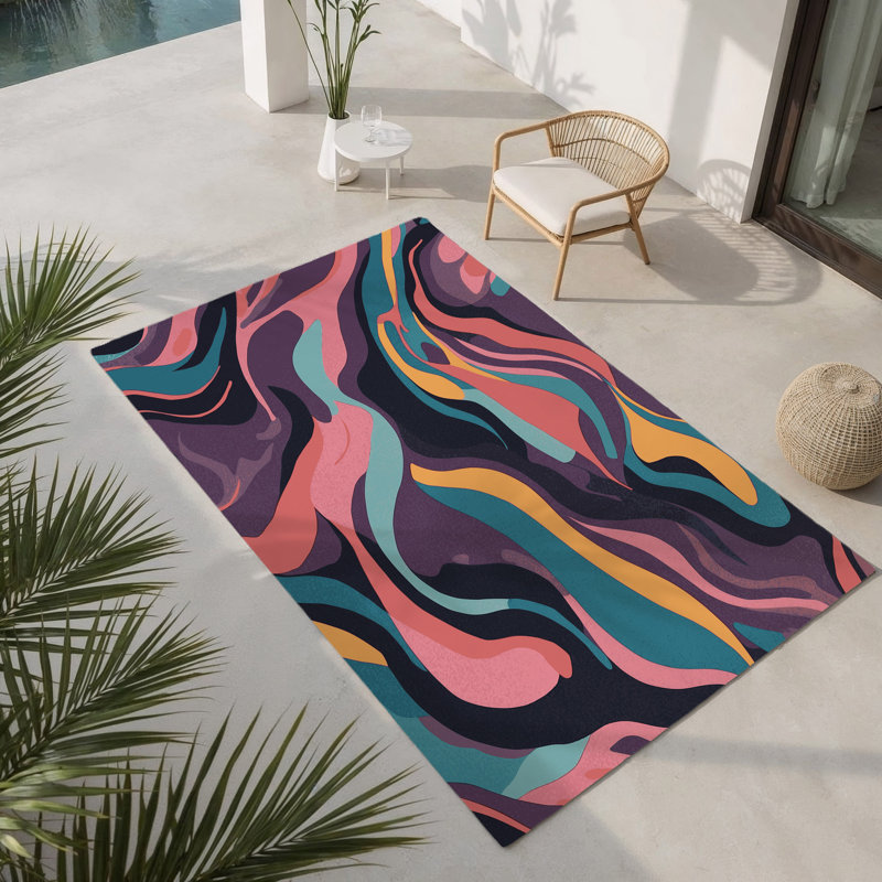 Tapis intérieur et extérieur Electric Circuitry, Rectangle 1 pi 6 po x 2 pi 6 po