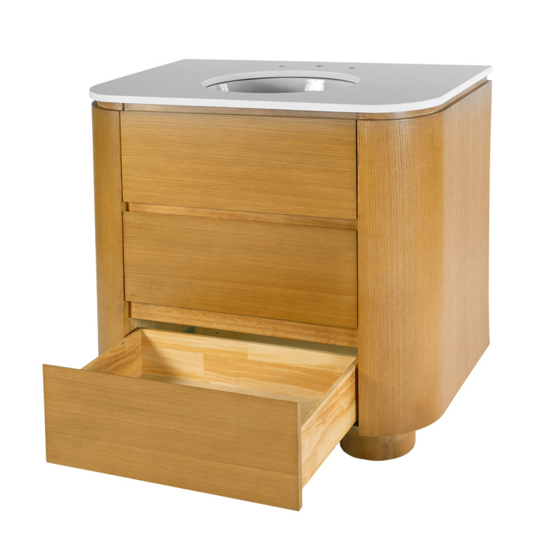 Genoa 60. in. W Quartz 4 Drawer Double Bathroom Vanity, 36"
