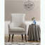 Fauteuil d'appoint matelassé classique, garniture cloutée et mousse haute densité