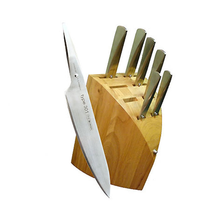 Chroma Type 301 8 Piece Stainless Steel Knife Block Set