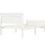Twin Platform Bed - Solid Wood Build In White With Headboard/ Constructed Head/