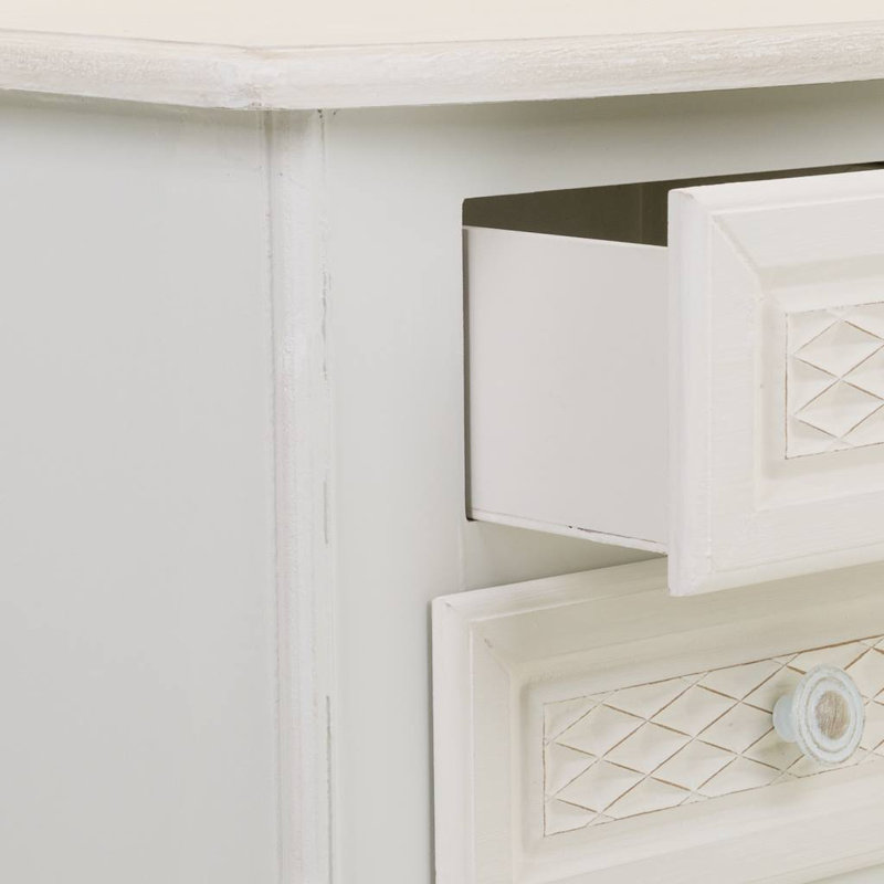 Glaze 38cm W Bedside Table
