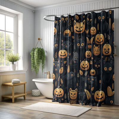 Rideaux de douche Creepy Cats - Premium