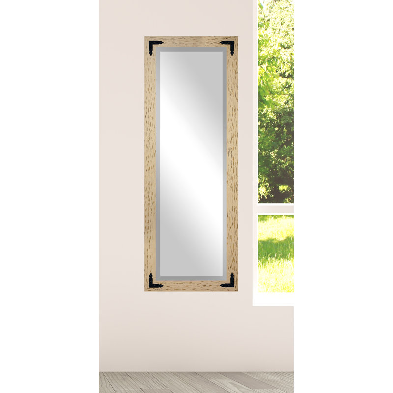 Miroir pleine grandeur biseauté, Crème / Noir, H 63 po x l 25 po