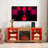 Tv Stand With Electric Fireplace: 58''W Oak Console, 3D Flame Effect, Led Lights, Charging, For 60-69" Tvs Fireplace Cabinet, 21 Design, Oak, 18" Fireplace, 58"