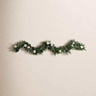 Leighanna 108" Rose Christmas Garland