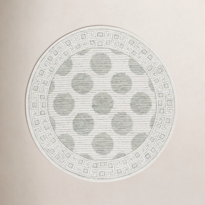 Hand-Tufted Geometric Wool Rug