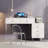 Modern White Acrylic Computer Desk with 5 Drawers for Home Office