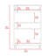 Chariot de cuisine moderne H 35 po, quatre roulettes, trois tablettes