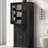 Black Storage For Bathroom Decoration - Construction, Adjustable Shelf Tall Cabinet With Door And Drawer-694884202