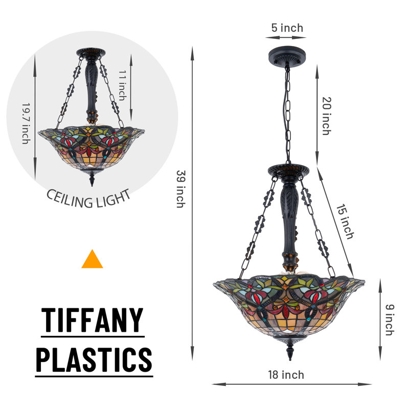 3 - Light Dimmable Geometric Chandelier
