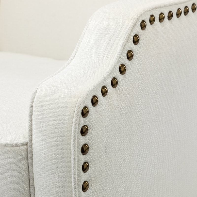 Ensemble de 2 fauteuils Aleitha, Polyester ivoire
