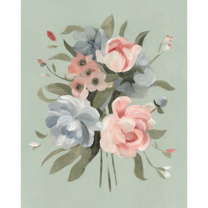 Art sur toile tendue Red Barrel Studio® Scarvey, Emma Gallery, Pastel Bouquet II, H 34 po x l 28 po